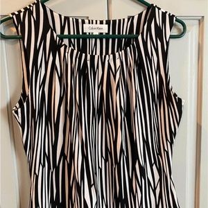Calvin Klein size small blouse - never worn - black and white - beautiful